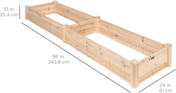 Best Choice Products 8x2ft Outdoor Wooden Raised Garden Bed - Image 7
