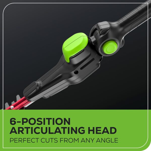 Greenworks Pro 80V 20" Cordless Pole Hedge Trimmer - Image 2