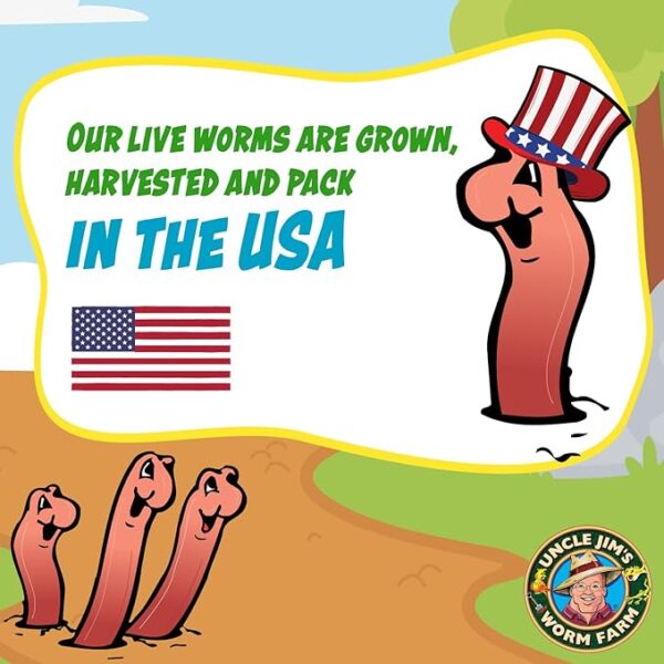 Uncle Jim's Worm Farm 100 Count Super Red European Nightcrawlers for Composting and Garden Soil Aeration | Large Nightcrawlers Improve Soil Structure and Quality for Healthier Gardens - Image 5