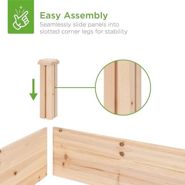 Best Choice Products 8x2ft Outdoor Wooden Raised Garden Bed - Image 3