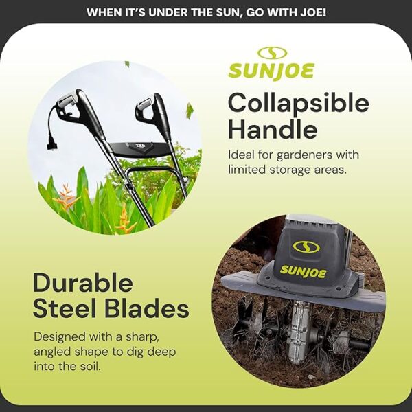 Sun Joe TJ603E Electric Tiller and Cultivator - Image 4