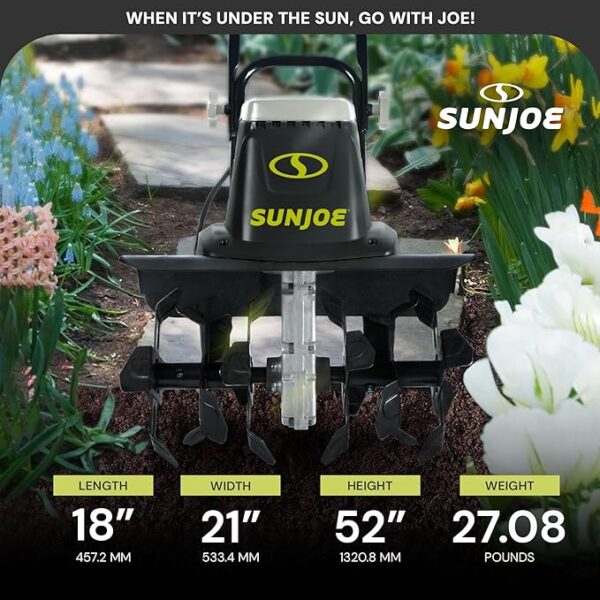 Sun Joe TJ603E Electric Tiller and Cultivator - Image 2