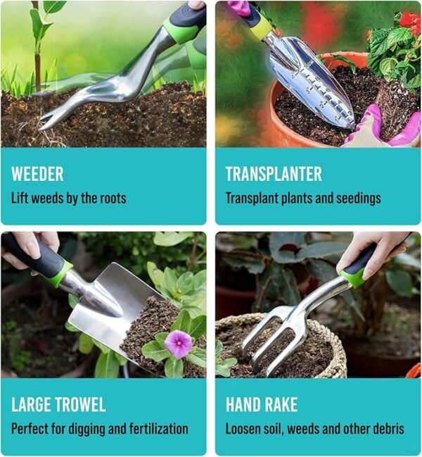 GROWIT Treasured Gifts for Mom - Heavy Duty Gardening Tools - 22-Piece Set - Image 4