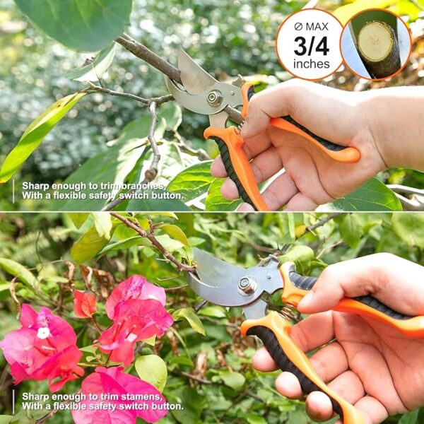 Gardening Tool Set, CHRYZTAL Stainless Steel Heavy Duty Gardening Tool Set, with Non-Slip Rubber Grip, Storage Tote Bag, Outdoor Hand Tools, Ideal Gardening Gifts for Women - Image 5