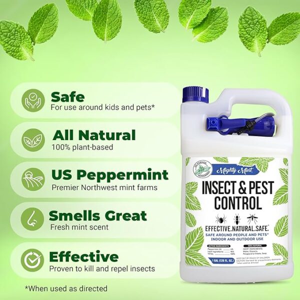 Mighty Mint Gallon (128 oz) Insect and Pest Repellent Peppermint Oil - Natural Spray for Spiders, Ants, and More - Image 3