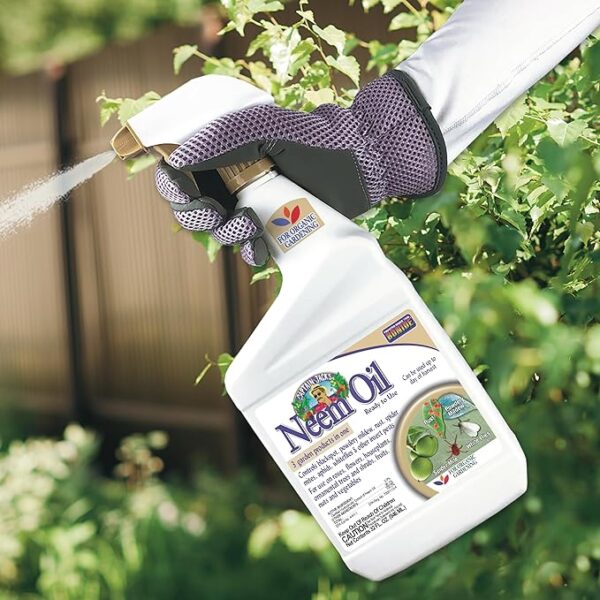Bonide Captain Jack's Neem Oil, 32 oz Ready-to-Use Spray, Multi-Purpose Fungicide, Insecticide and Miticide for Organic Gardening - Image 3