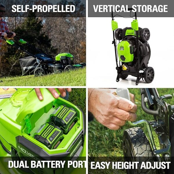 Greenworks 40V 21" Brushless Cordless Lawn Mower - Image 2