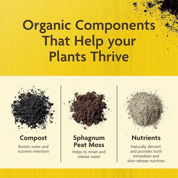 Miracle-Gro Organic Outdoor Potting Mix, for Outdoor Container Plants, Contains Quick-Release Natural Fertilizer, OMRI Listed, 16 qt. - Image 5
